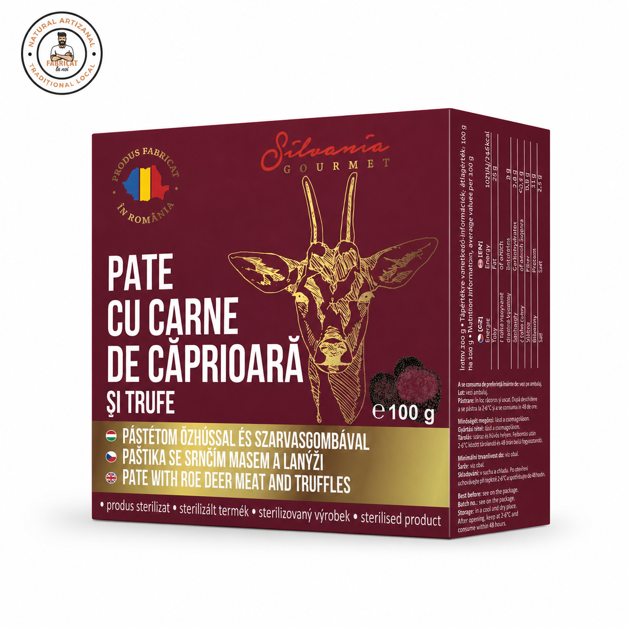 pate cu carne de caprioara si trufe